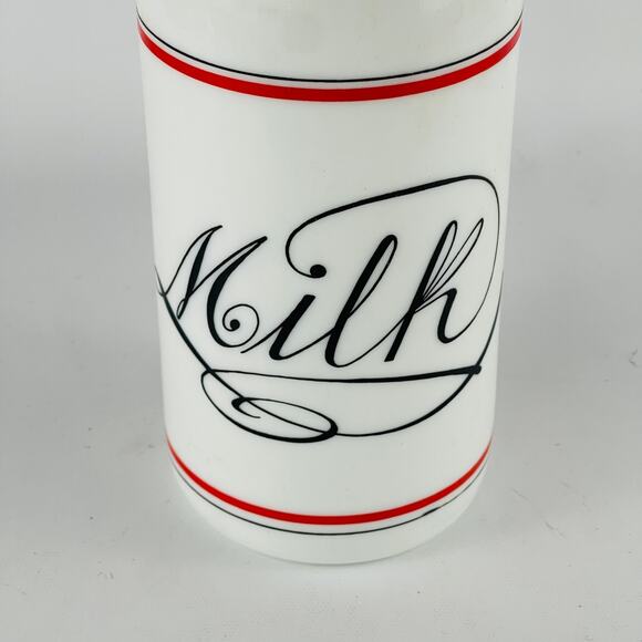 Vintage Egizia 10” White Milk Glass Milk Bottle - Picture 2 of 5